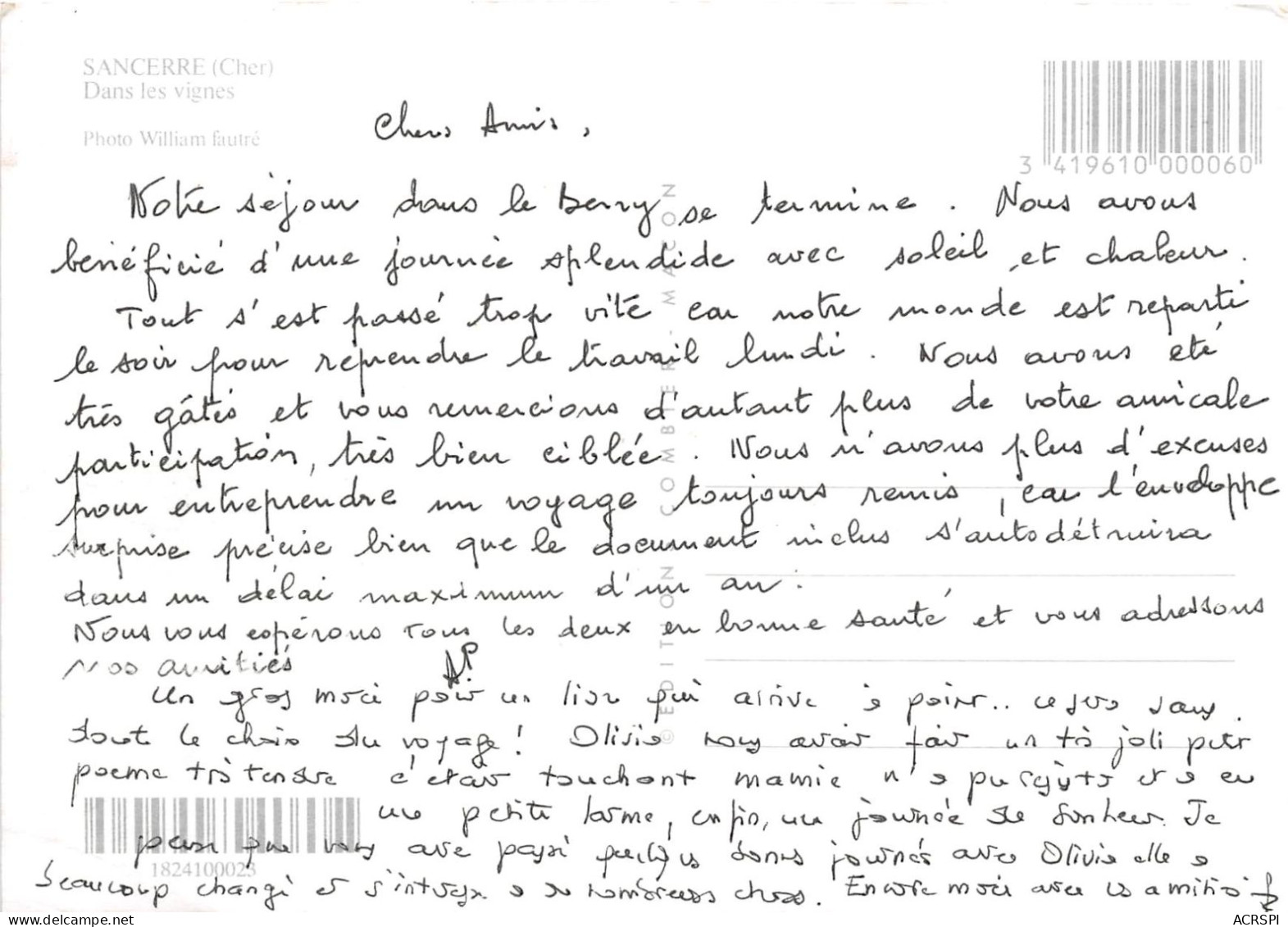 SANCERRE Dans Les Vignes 13(scan Recto-verso) MA2004 - Sancerre