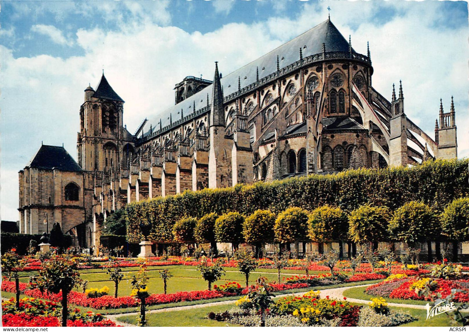 BOURGES La Cathedrale Saint Etienne Vue Des Jardins De L Hotel De Ville 17(scan Recto-verso) MA2004 - Bourges