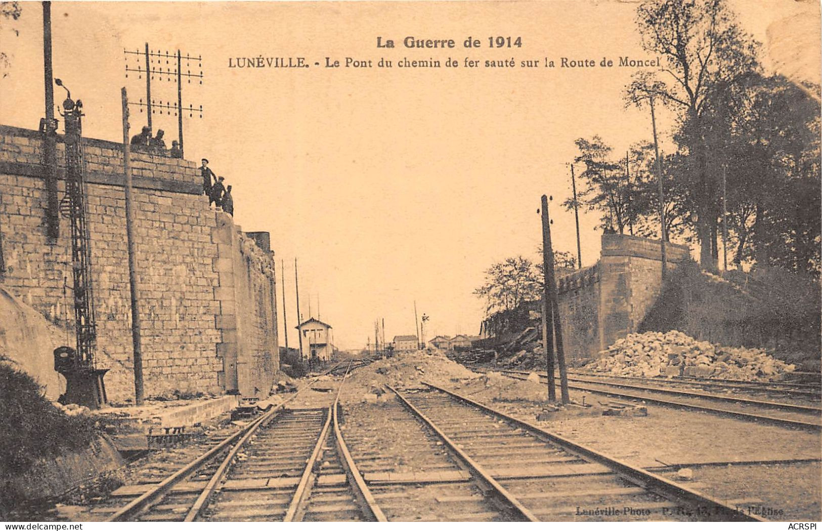 LUNEVILLE Le Pont Du Chemin De Fer Sur La Route De Moncel 13(scan Recto-verso) MA2003 - Luneville