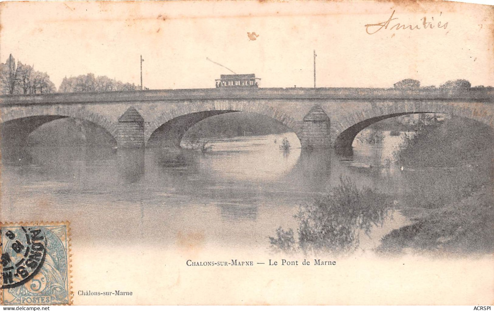 CHALONS SUR MARNE Le Pont De Marne 4(scan Recto-verso) MA2001 - Châlons-sur-Marne