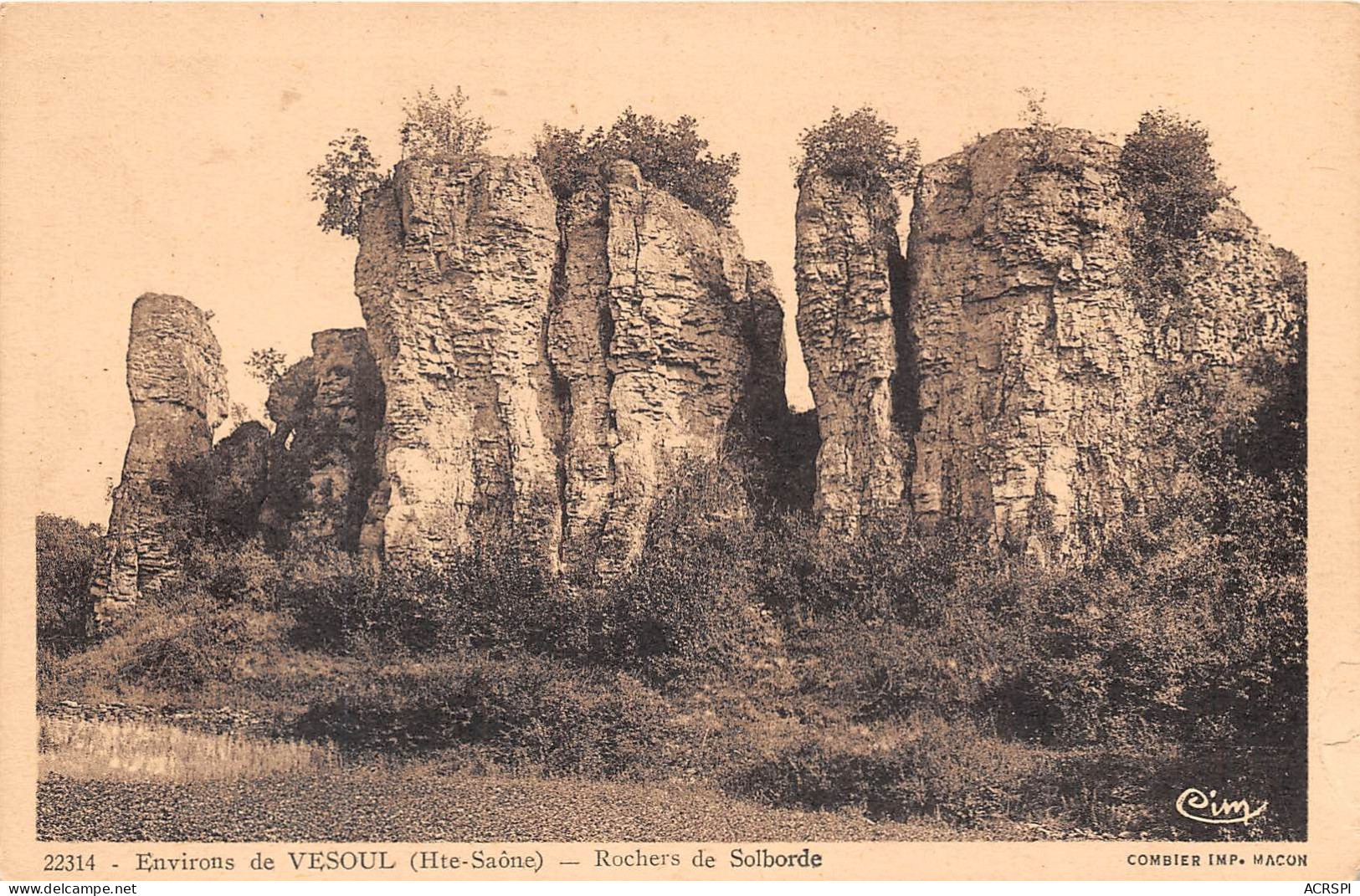 Environs De VESOUL Rochers De Solborde  21(scan Recto-verso) MA2002 - Vesoul