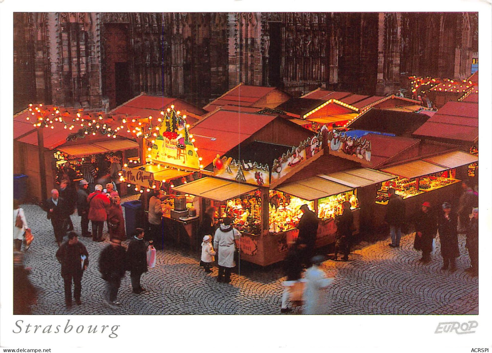 STRASBOURG Le Marche De Noel Sur Le Parvis De La Cathedrale 20(scan Recto-verso) MA2026 - Straatsburg