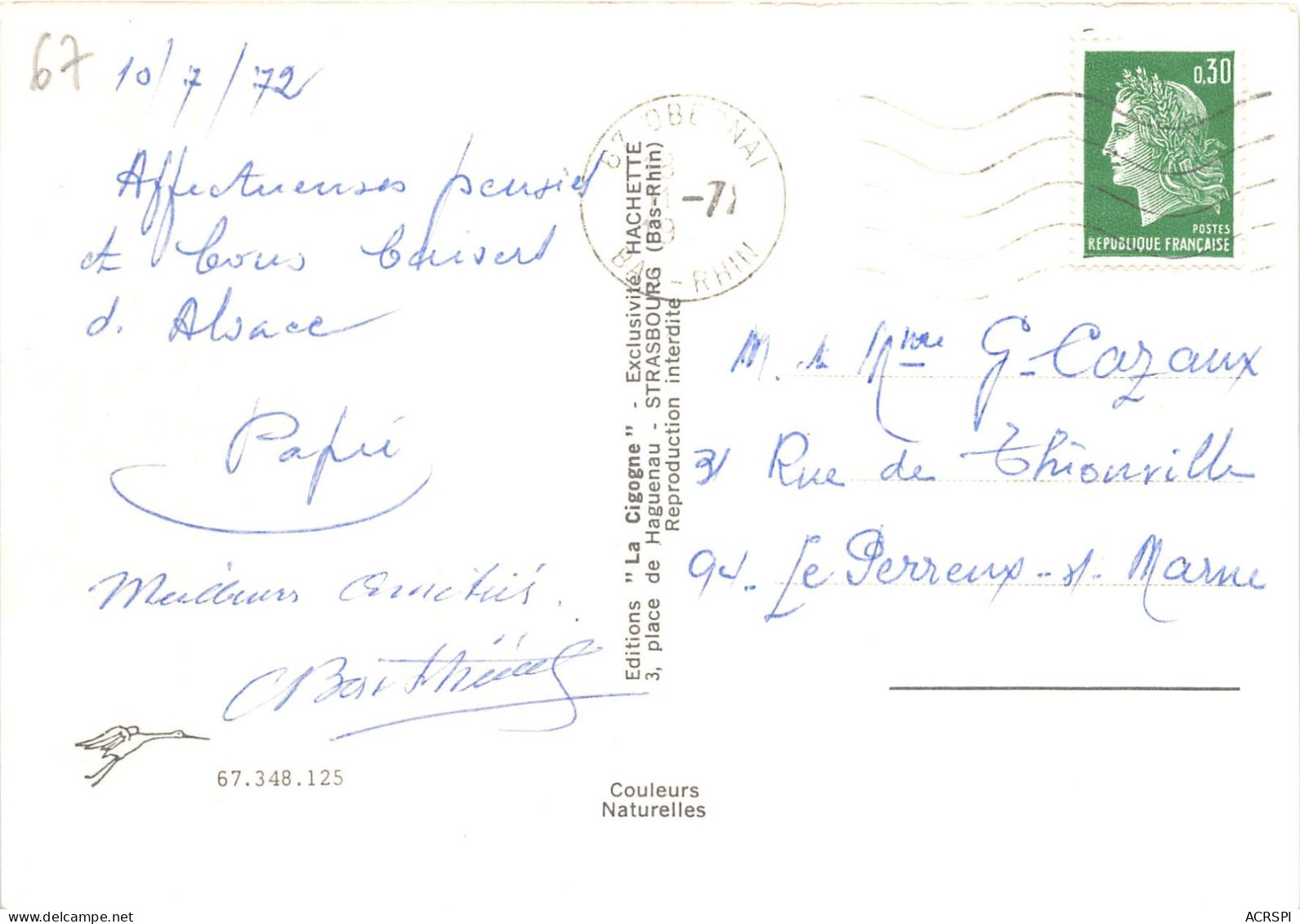 OBERNAI Telegramme 22(scan Recto-verso) MA2026 - Obernai