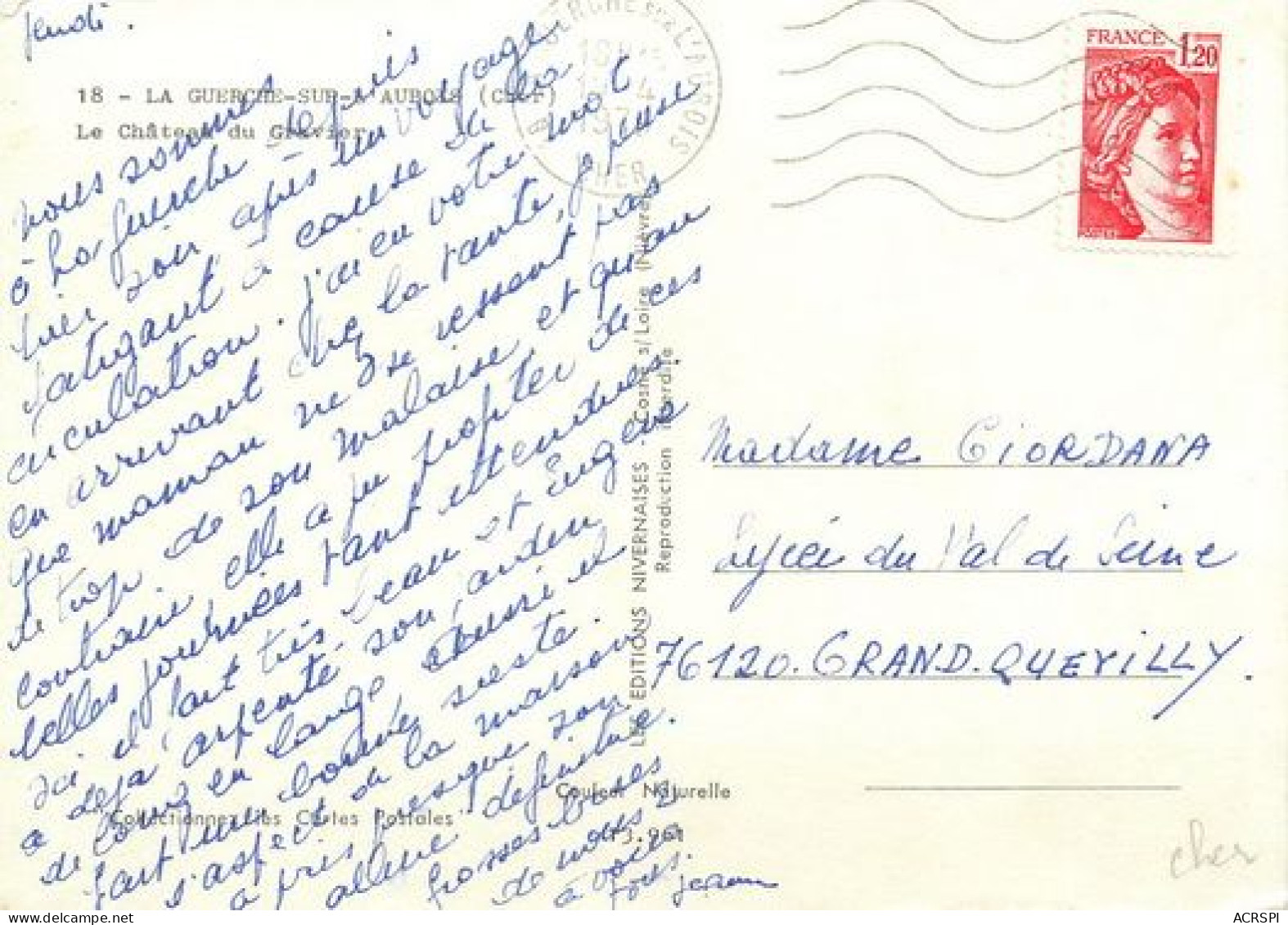 LA GUERCHE Sur L'AUBOIS   Rchateau Du Gravier  39   (scan Recto-verso)MA2025Bis - La Guerche Sur L'Aubois