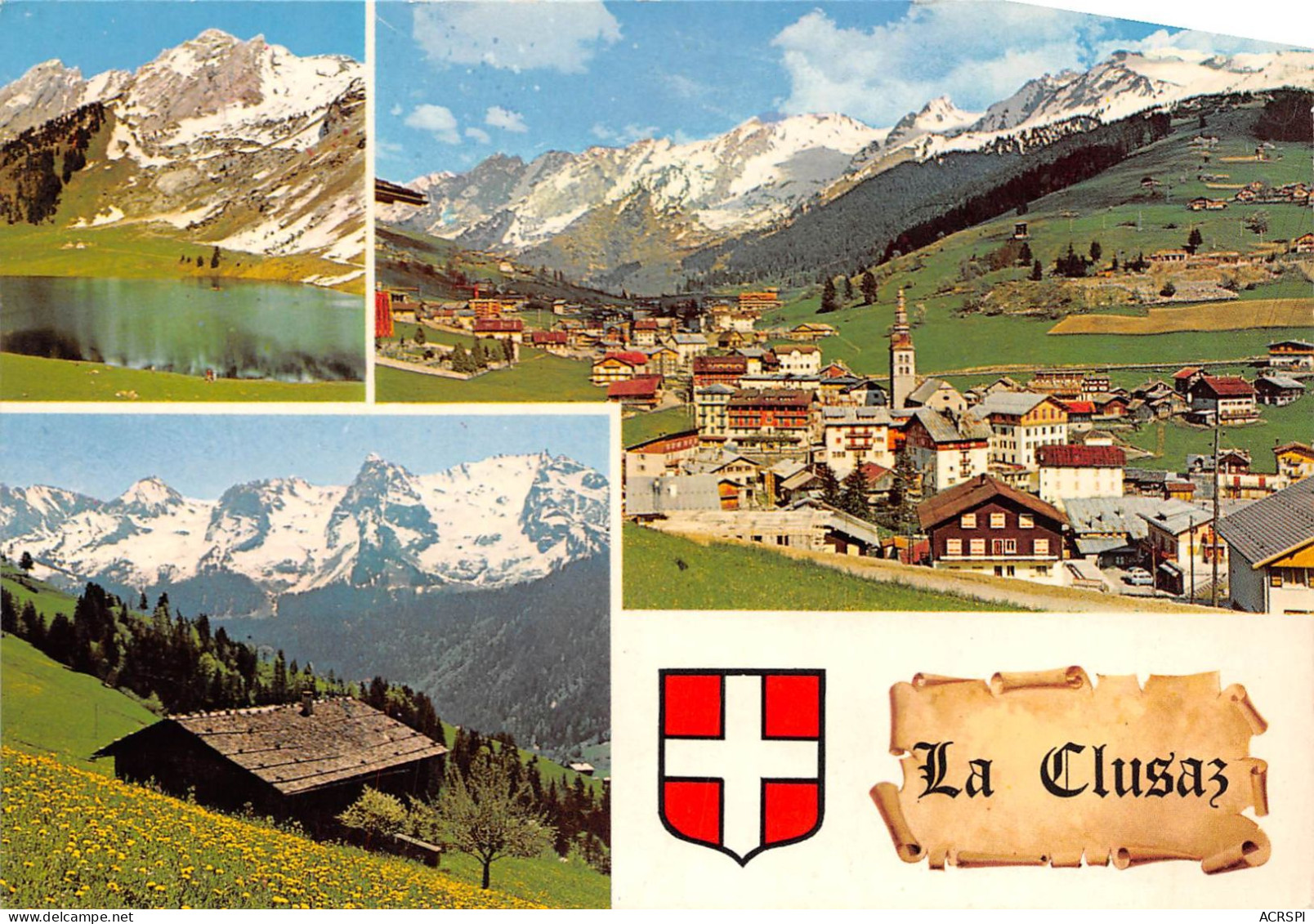 LA CLUSAZ Vue Generale Avec La Chaine Des Aravis Le Lac Des Confins 9(scan Recto-verso) MA2024 - La Clusaz