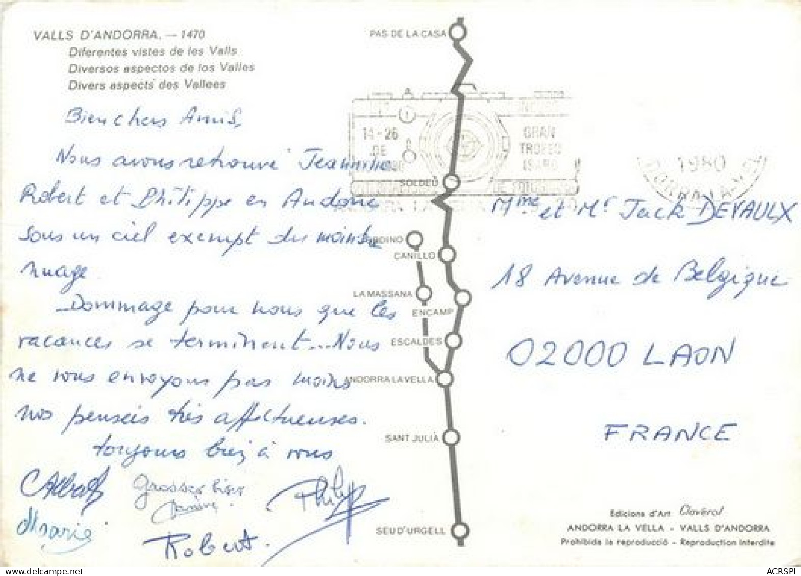 ANDORRE Andorra Diferentes Vistes De Les Valls   21   (scan Recto-verso)MA2023Bis - Andorra