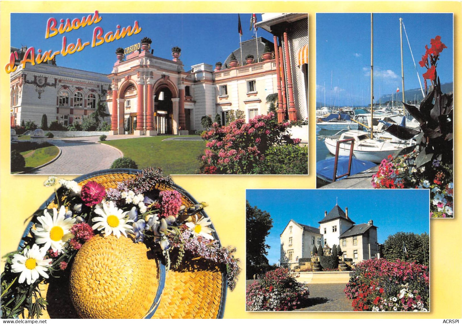 AIX LES BAINS Ville Fleurie Le Casino Et Le Port Et La Place Des Thermes 16(scan Recto-verso) MA2022 - Aix Les Bains