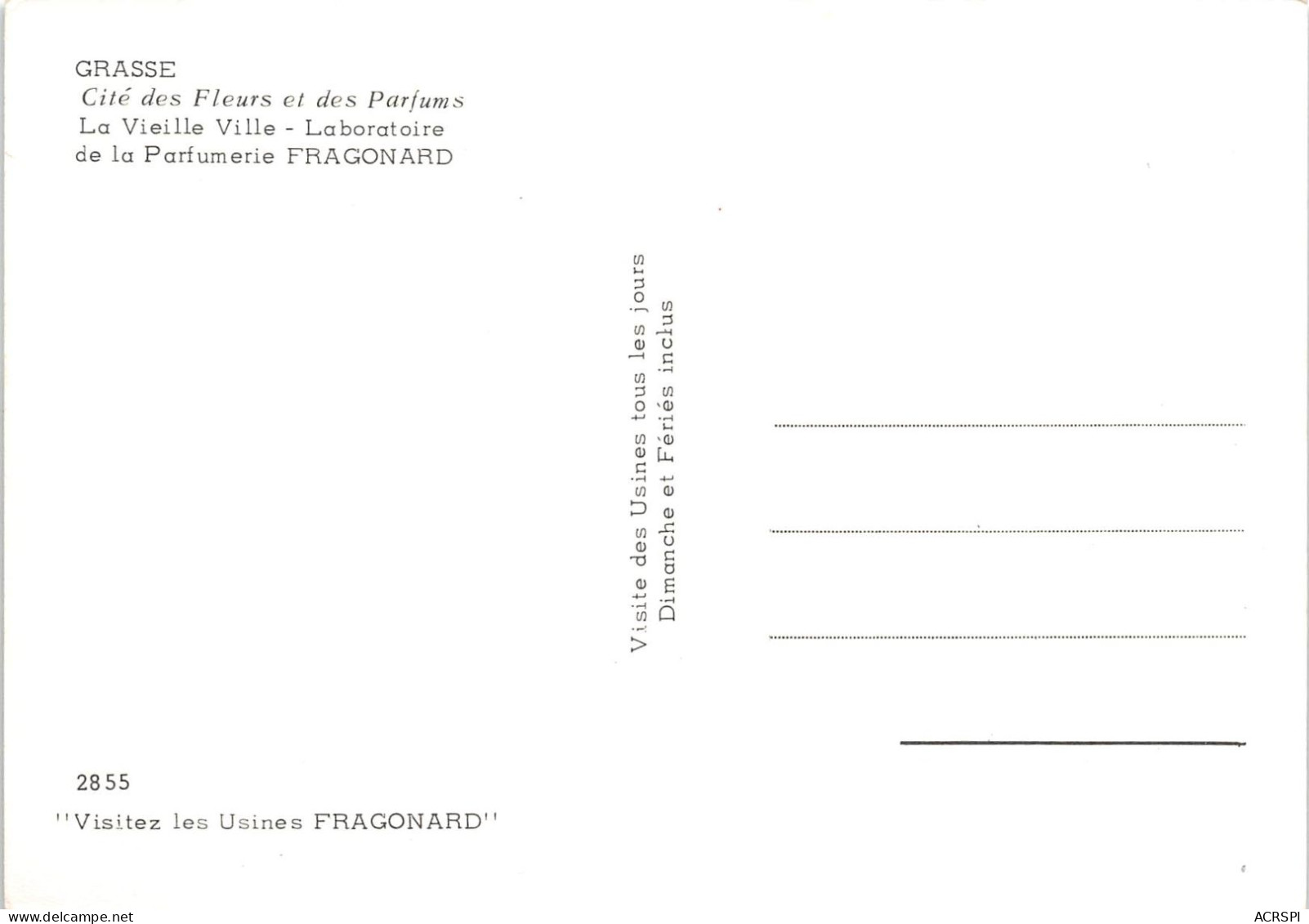 GRASSE La Vieille Ville Laboratoire De La Parfumerie Fragonard 2(scan Recto-verso) MA2018 - Grasse