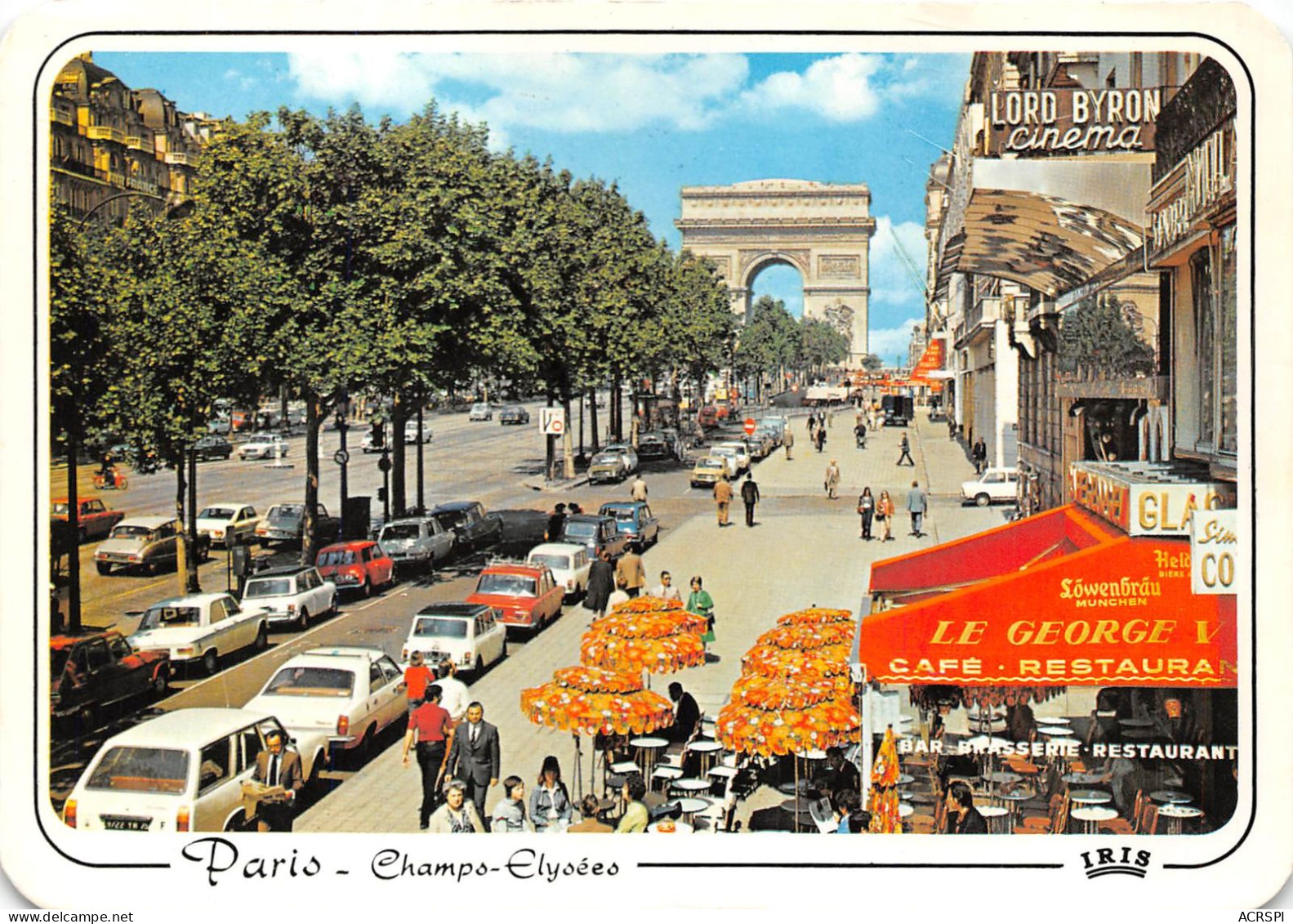 PARIS CHamps Elysees L Arc De Triomphe Vu Des Champs Elysees 15(scan Recto-verso) MA2016 - Champs-Elysées