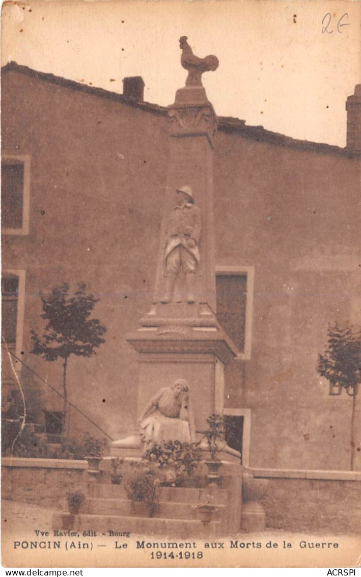 PONCIN Le Monument Aux Morts De La Guerre 25(scan Recto-verso) MA2015 - Autres & Non Classés