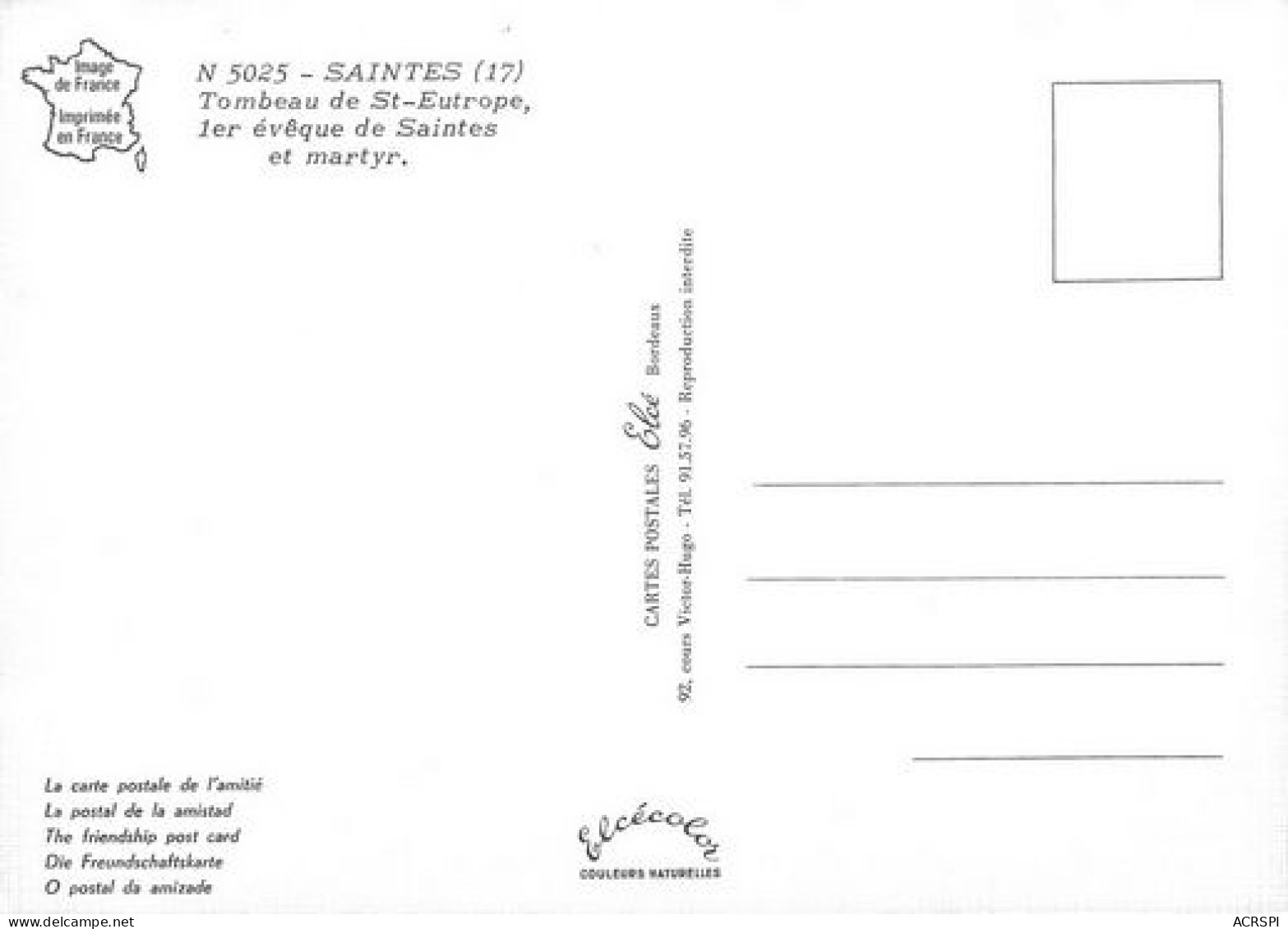 SAINTES Tombeau De St Eutrope   22   (scan Recto-verso)MA2012Bis - Saintes