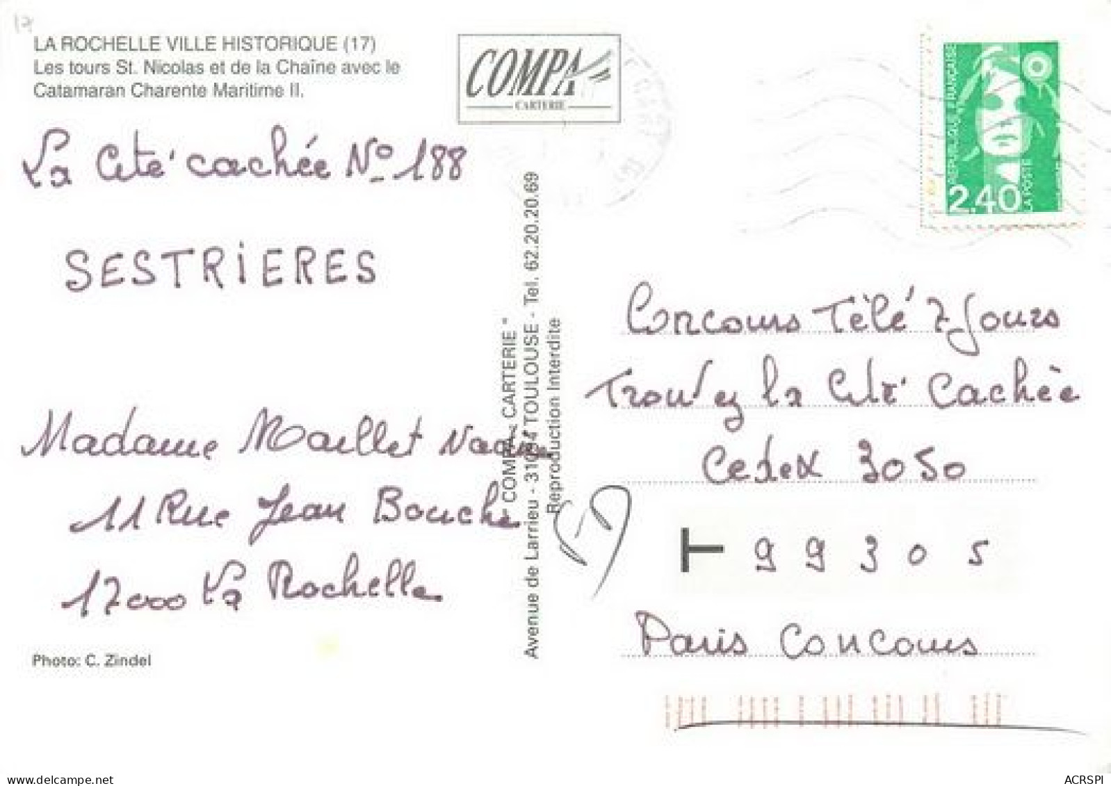 LA ROCHELLE  Catamaran Charente Maritime II 9   (scan Recto-verso)MA2012Bis - La Rochelle