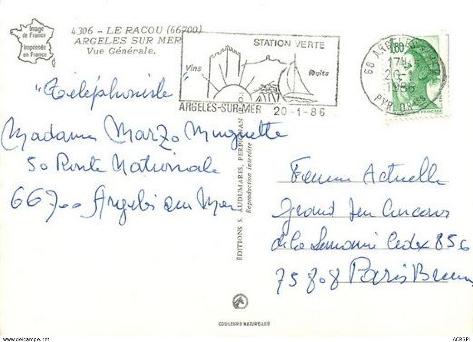 ARGELES  Sur MER Le RACOU   25   (scan Recto-verso)MA2032Ter - Argeles Sur Mer