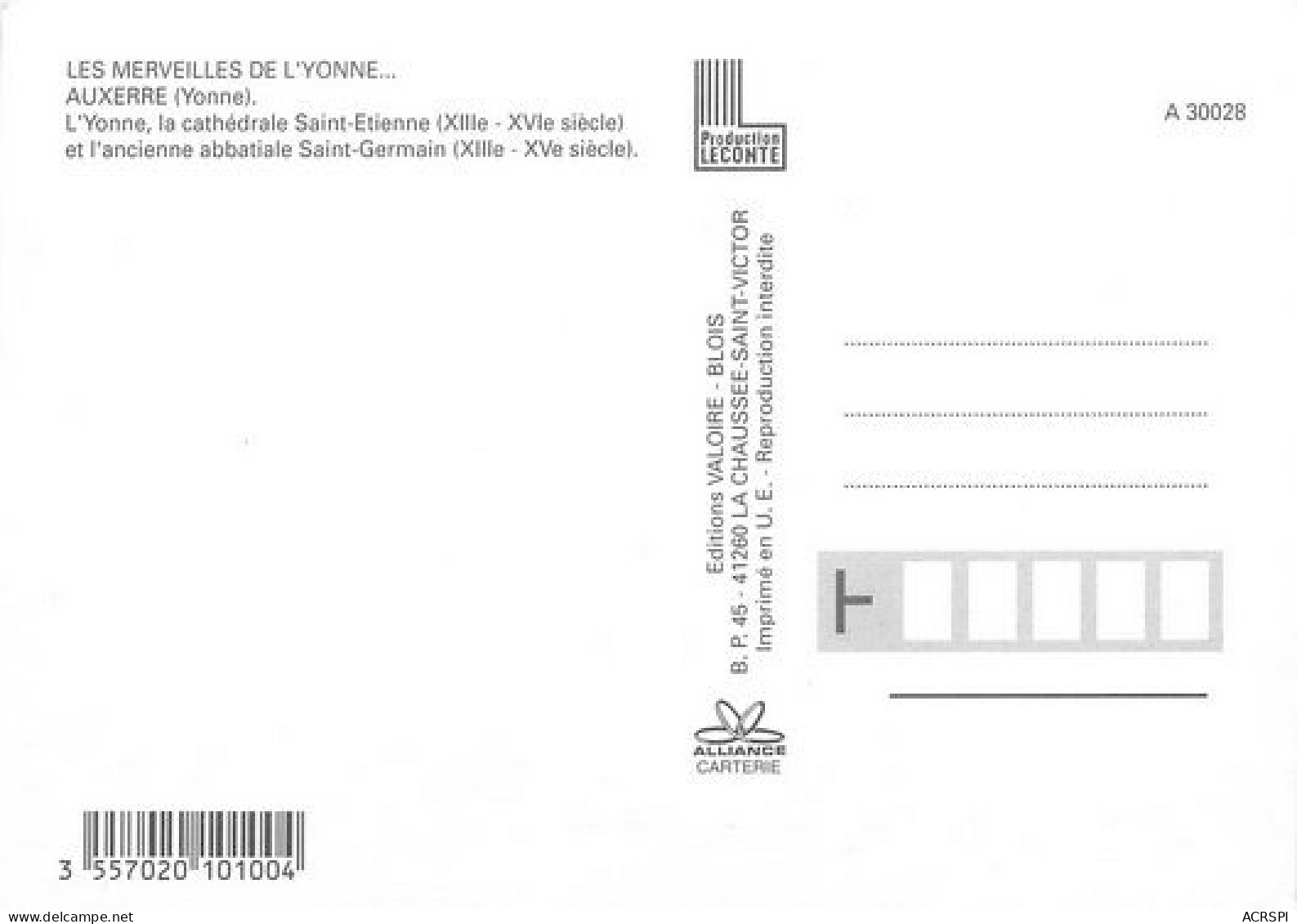 AUXERRE Vue Generale  16   (scan Recto-verso)MA2032Bis - Auxerre