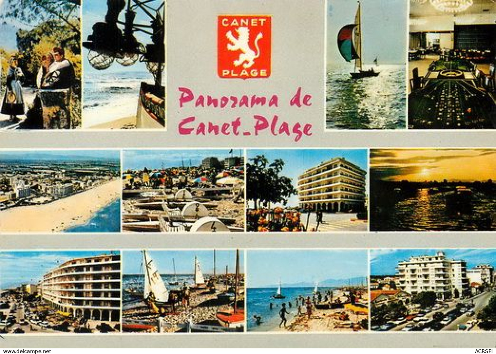 CANET PLAGE  Panorama  13   (scan Recto-verso)MA2031Bis - Canet Plage