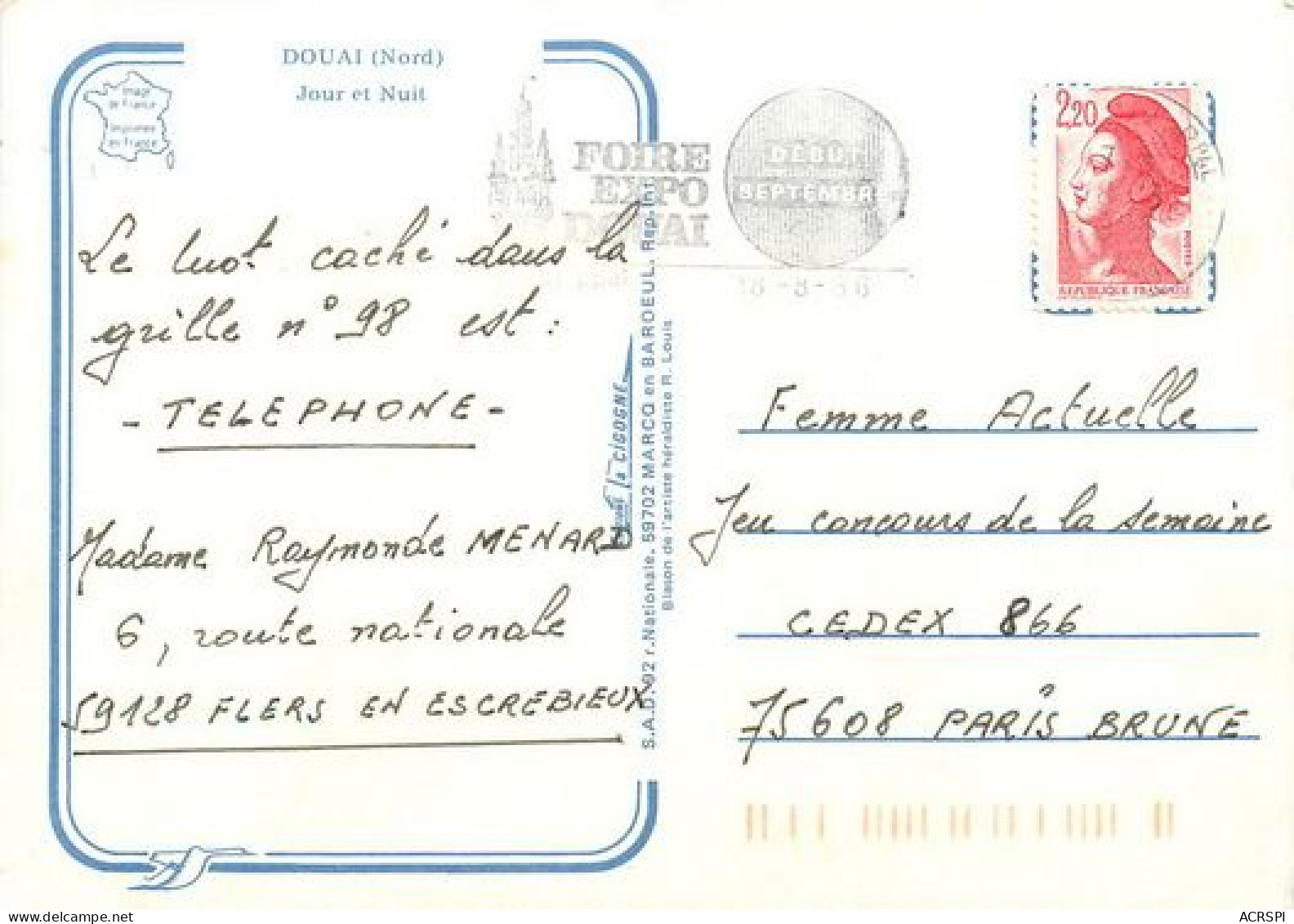 DOUAI Jour Et Nuit  32  (scan Recto-verso)MA2030Bis - Douai