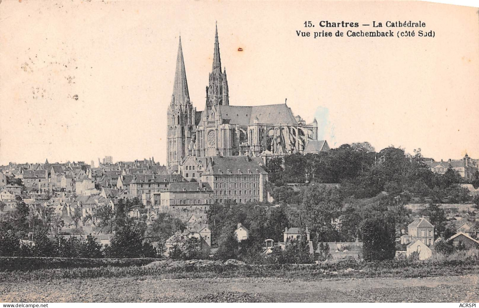 CHARTRES La Cathedrale Vue Prise De Cachemback 10(scan Recto-verso) MA2030 - Chartres