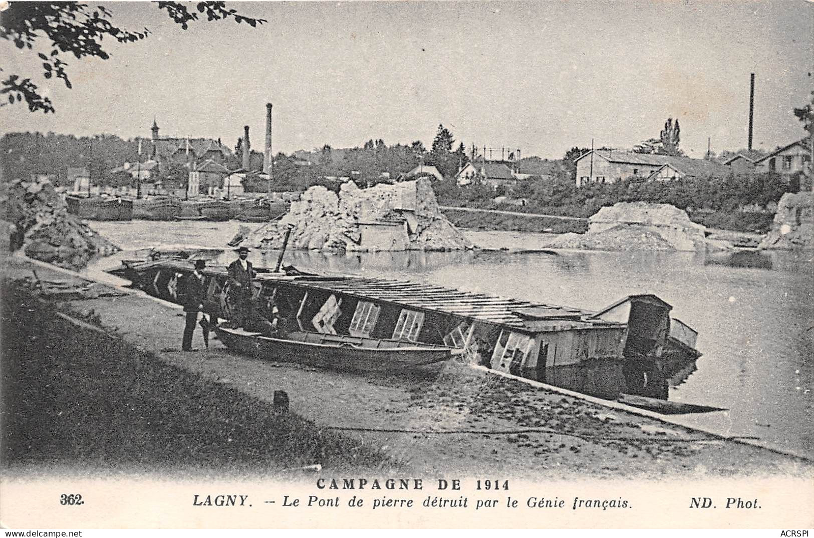 LAGNY Le Pont De Pierre Detruit Par Le Genie Francais 3(scan Recto-verso) MA2029 - Lagny Sur Marne