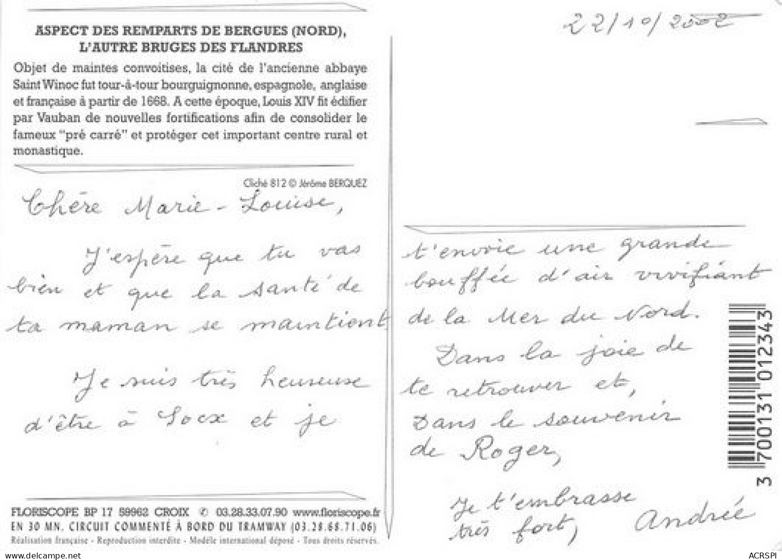 BERGUES  Les Remparts  26 (scan Recto-verso)MA2028Ter - Bergues