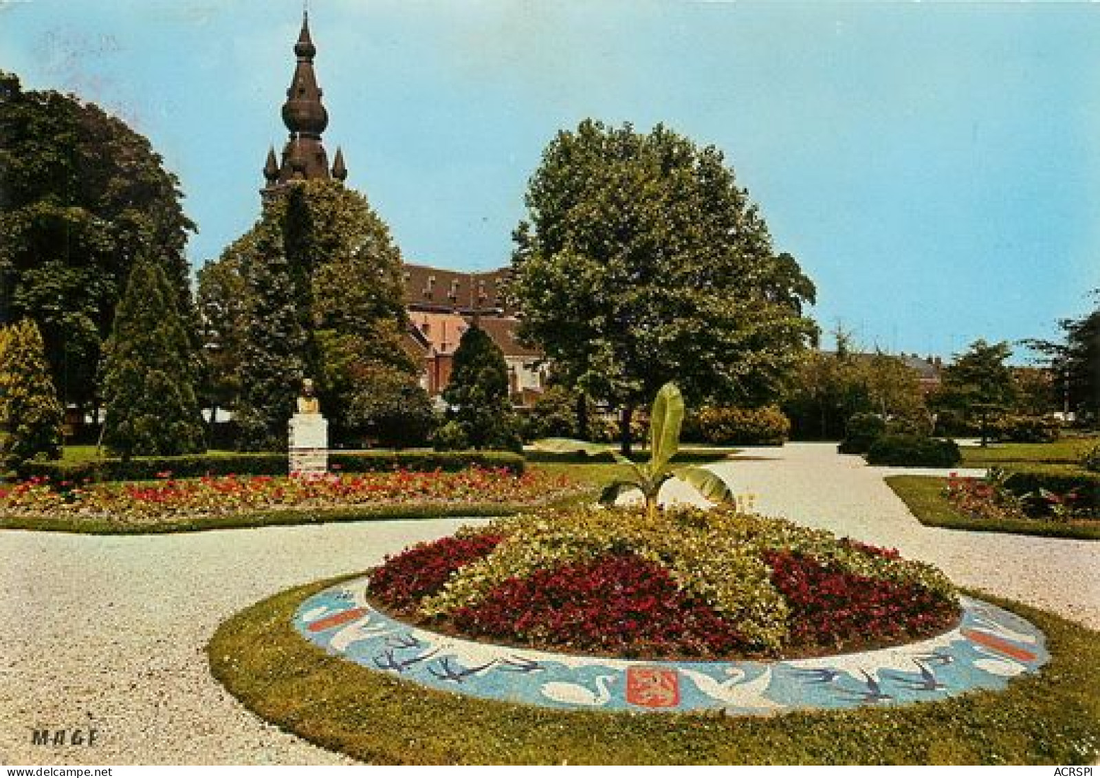 VALENCIENNES  P Eglise Saint Michel Vue Du Parc  11 (scan Recto-verso)MA2028Ter - Valenciennes