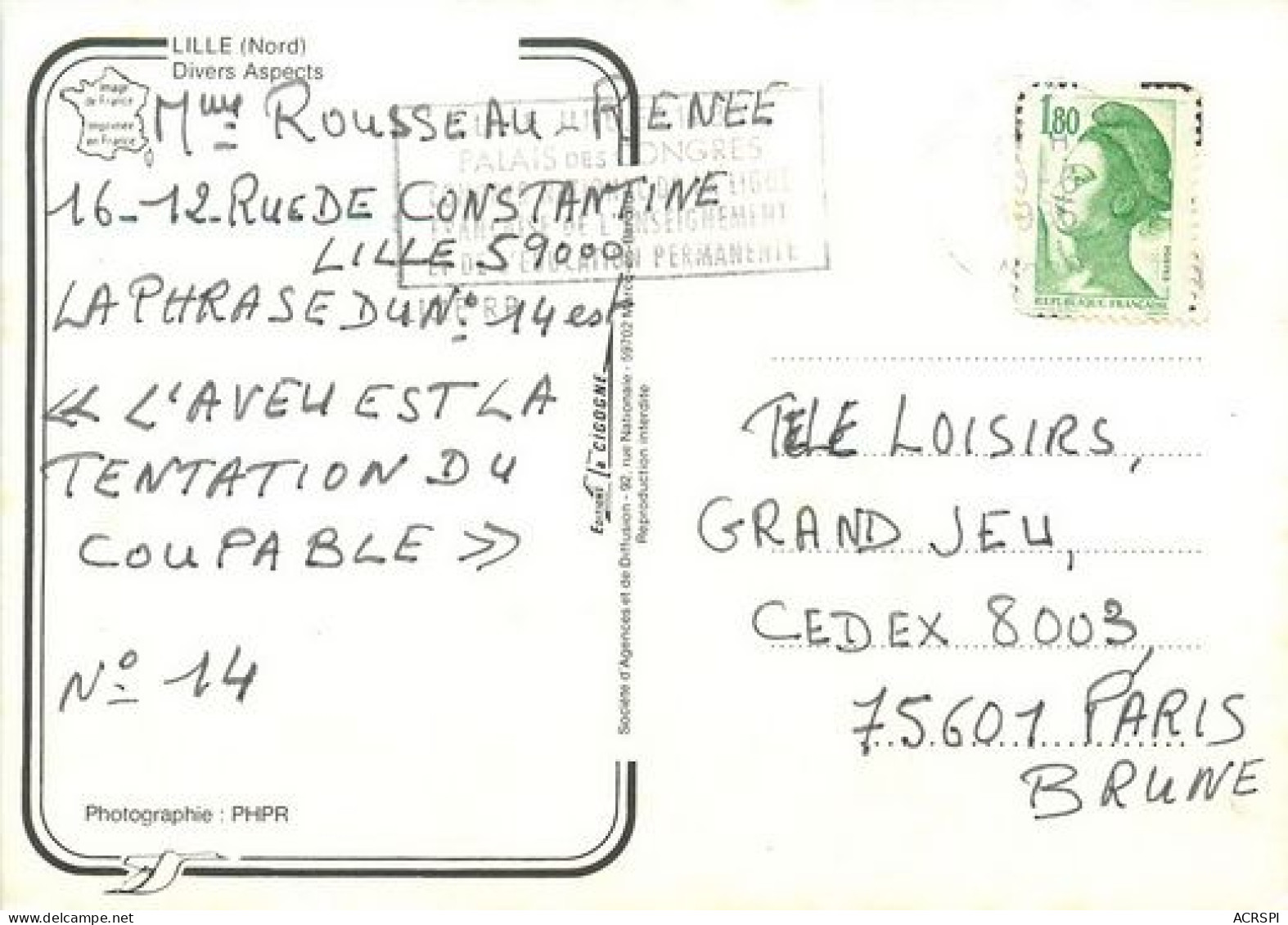 LILLE   Multivue   3  (scan Recto-verso)MA2028Ter - Lille