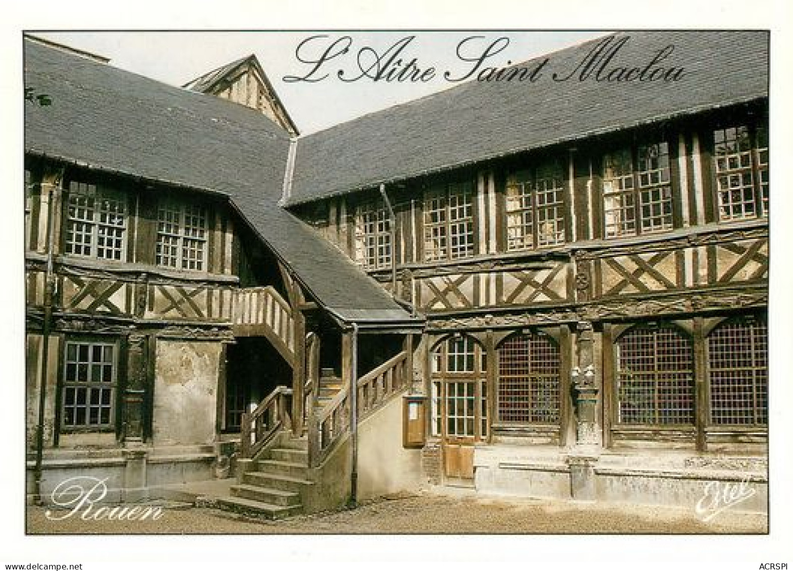 ROUEN  L'aitre Saint Maclou  14   (scan Recto-verso)MA2046Ter - Rouen