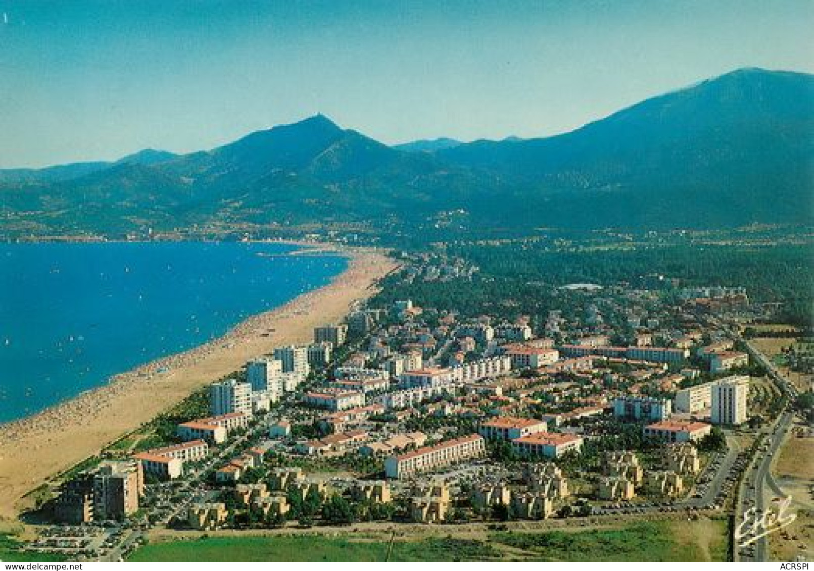 ARGELES SUR MER  La Plage Et Les Alberes Vue Aerienne De La Ville  27   (scan Recto-verso)MA2046Bis - Argeles Sur Mer