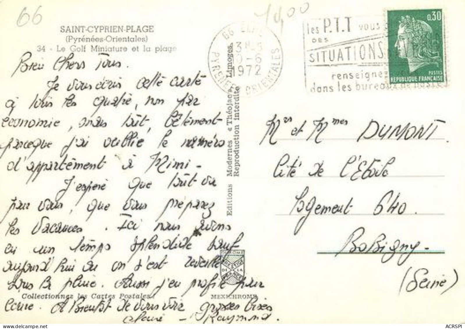 SAINT CYPRIEN Le Golf Miniature  63   (scan Recto-verso)MA2046Bis - Saint Cyprien