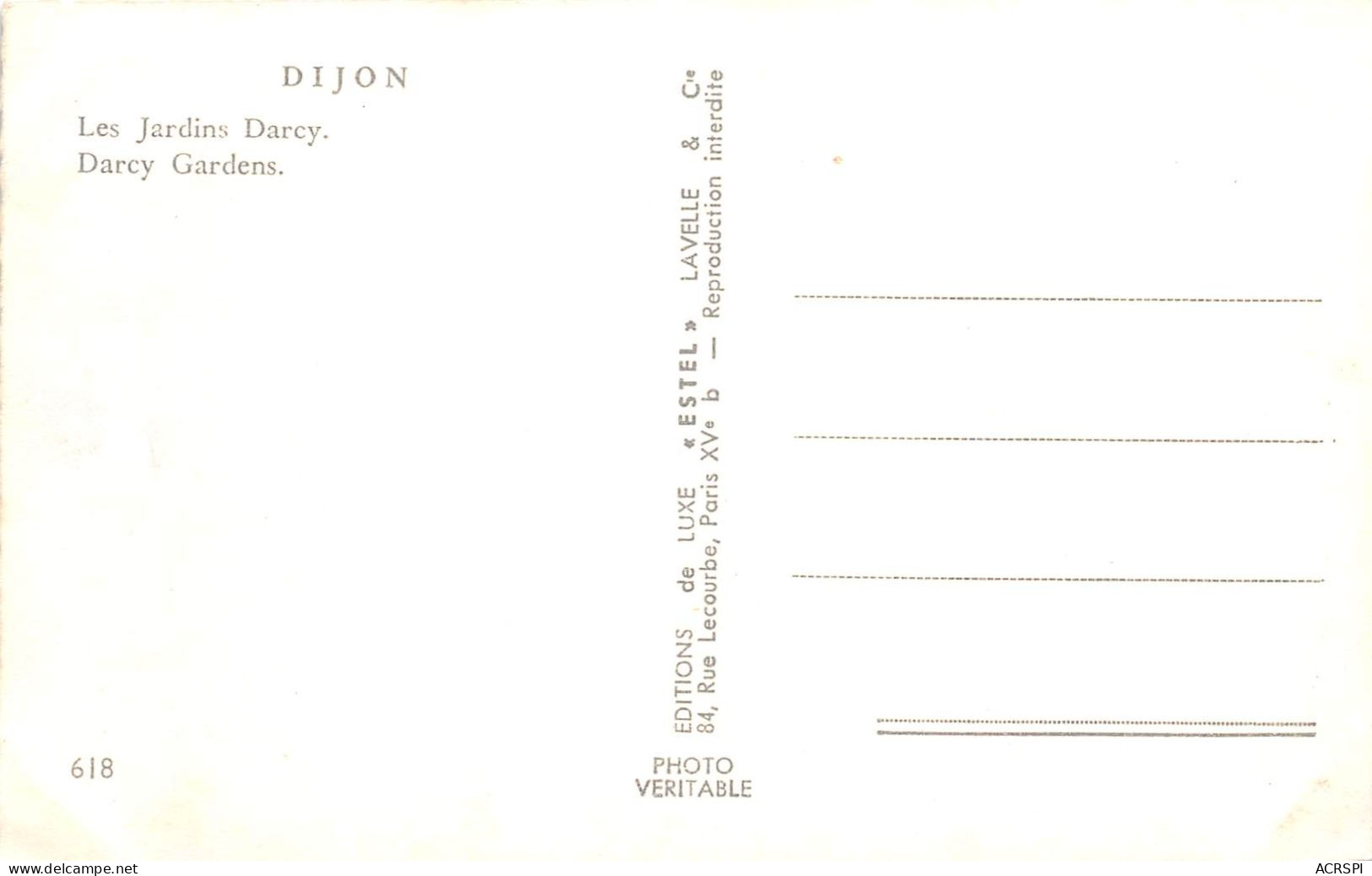 DIJON Les Jardins Darcy 21(scan Recto-verso) MA2045 - Dijon