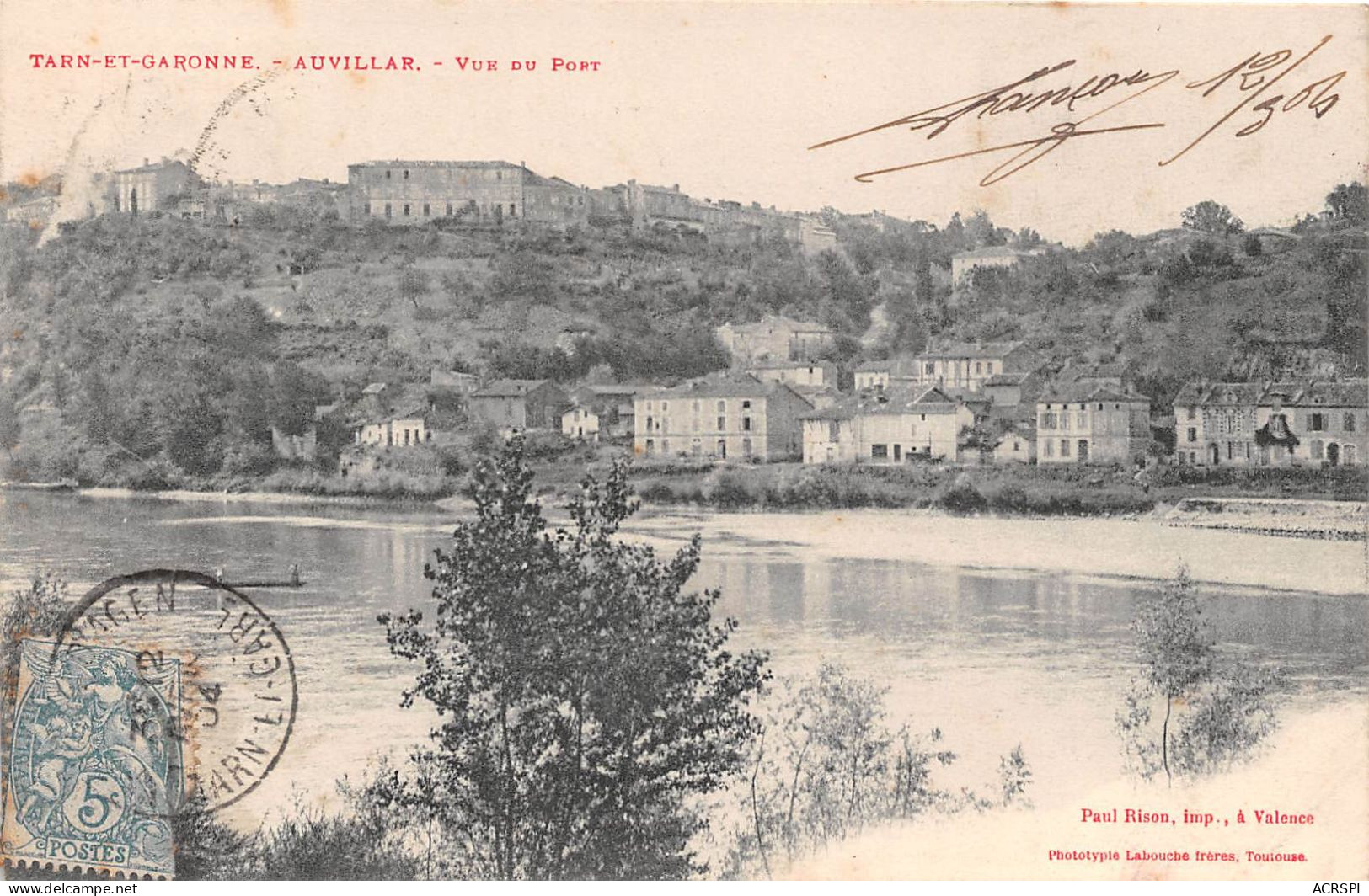 AUVILLAR Vue Du Port 15(scan Recto-verso) MA2043 - Auvillar