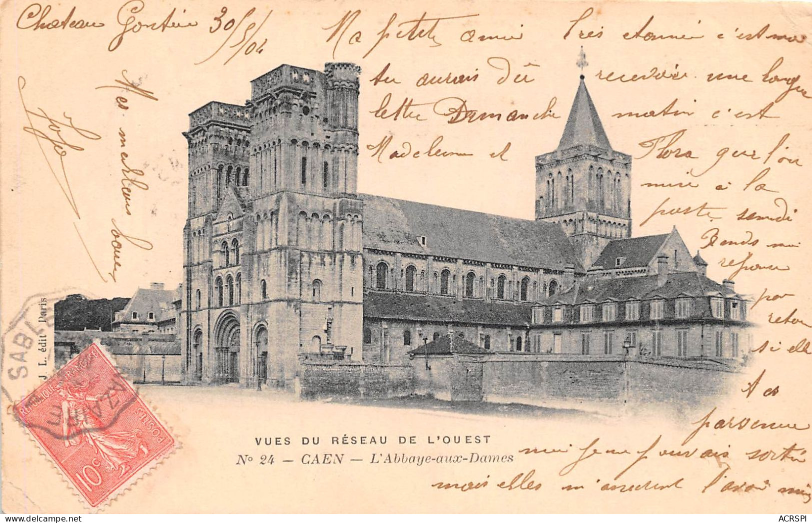 CAEN L Abbaye Aux Dames 7(scan Recto-verso) MA2038 - Caen