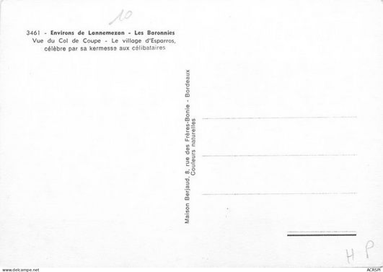 ESPARROS Col De La Coupe Lannemezan Les Baronnies  Vue Generale  37  (scan Recto-verso)MA2037Ter - Lannemezan
