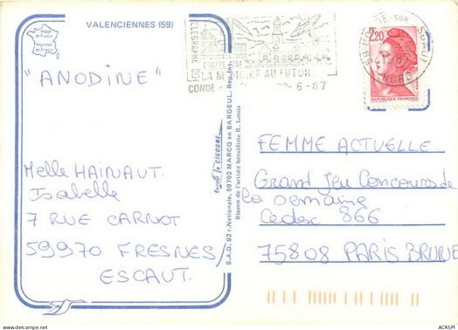 VALENCIENNES  Le Parc  14   (scan Recto-verso)MA2035Ter - Valenciennes