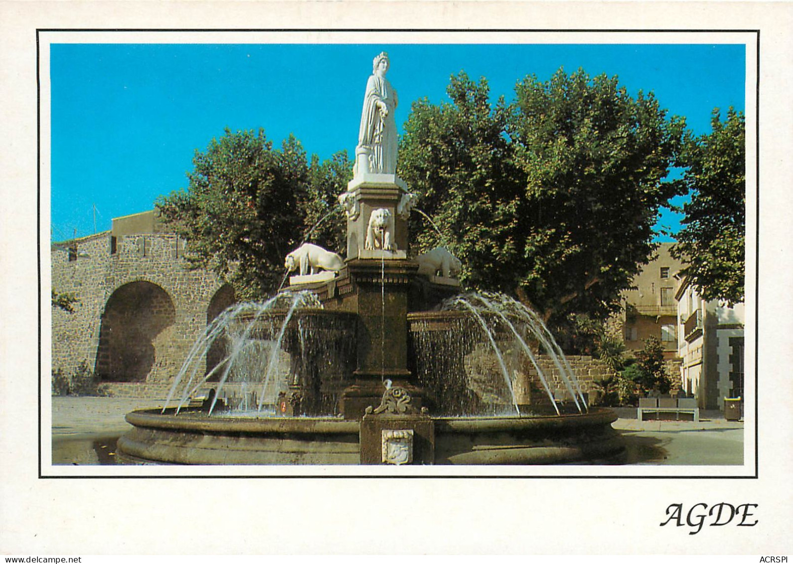 PERLE Noire De La Mediterranee La Fontaine De La Belle Agathoise 15(scan Recto-verso) MA2055 - Agde