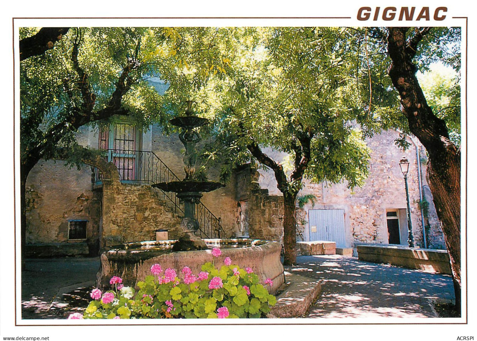GIGNAC Fleurs Fontaine 9(scan Recto-verso) MA2055 - Gignac