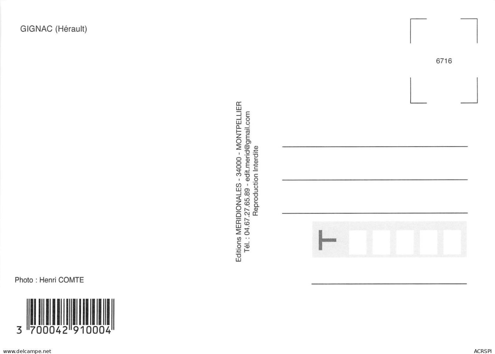 GIGNAC 8(scan Recto-verso) MA2055 - Gignac