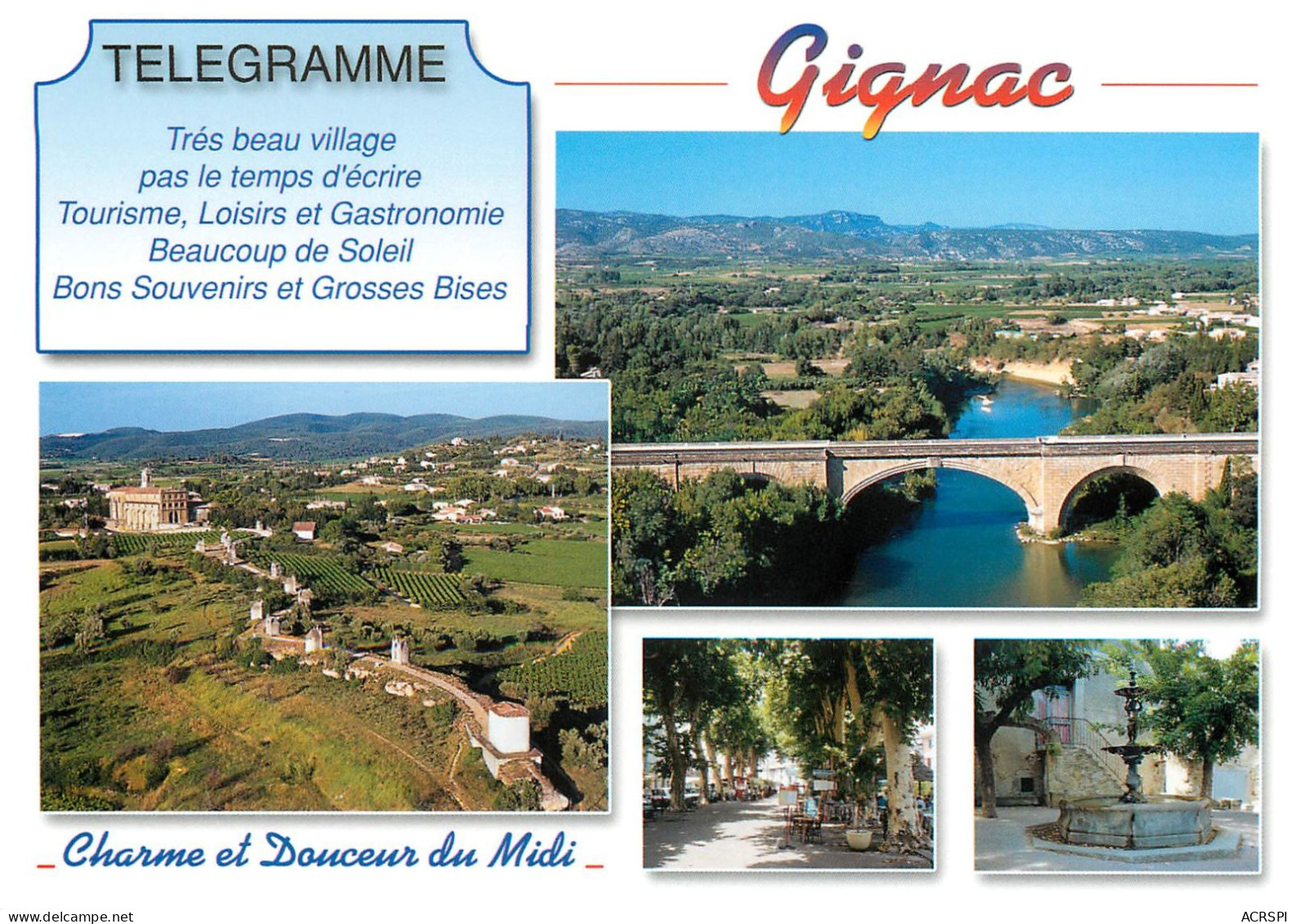 GIGNAC Telegramme 5(scan Recto-verso) MA2055 - Gignac