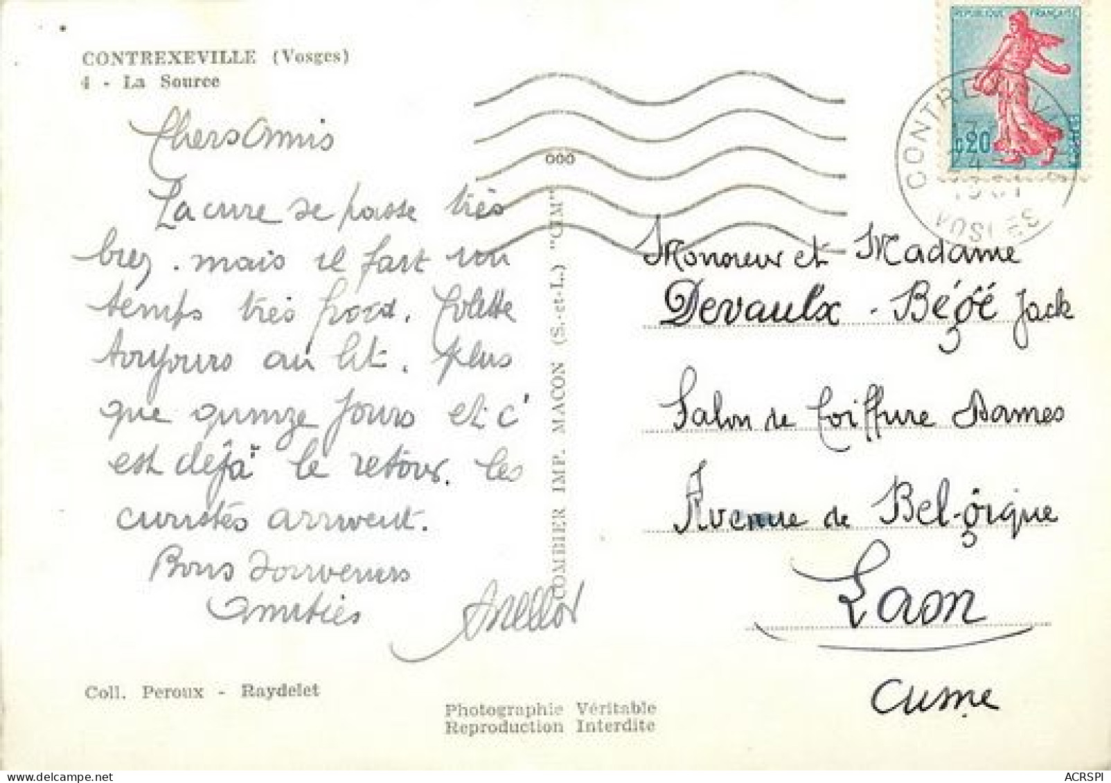 VITTEL CONTREXEVILLE  La Source  11   (scan Recto-verso)MA2054Bis - Contrexeville