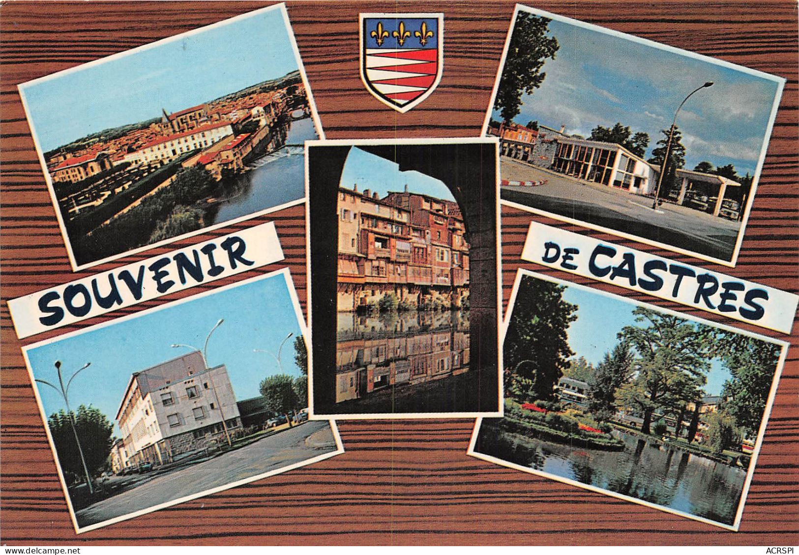 CASTRES Vue Generale La Poste Vieilles Maisons Gare Routiere Et Jardin Du Mail 19(scan Recto-verso) MA2053 - Castres