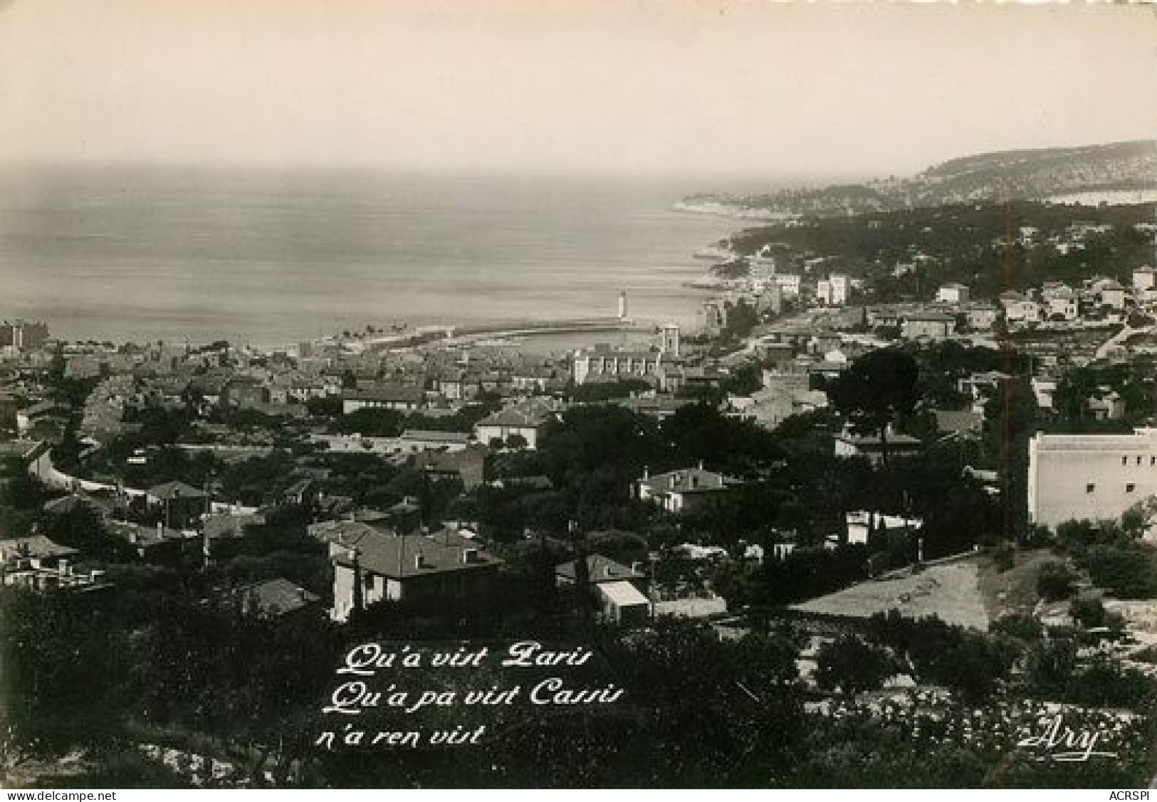 CASSIS  Vue Generale  Qu'a Pas Vist Cassis N'a Ren Vist  35  (scan Recto-verso)MA2052Ter - Cassis