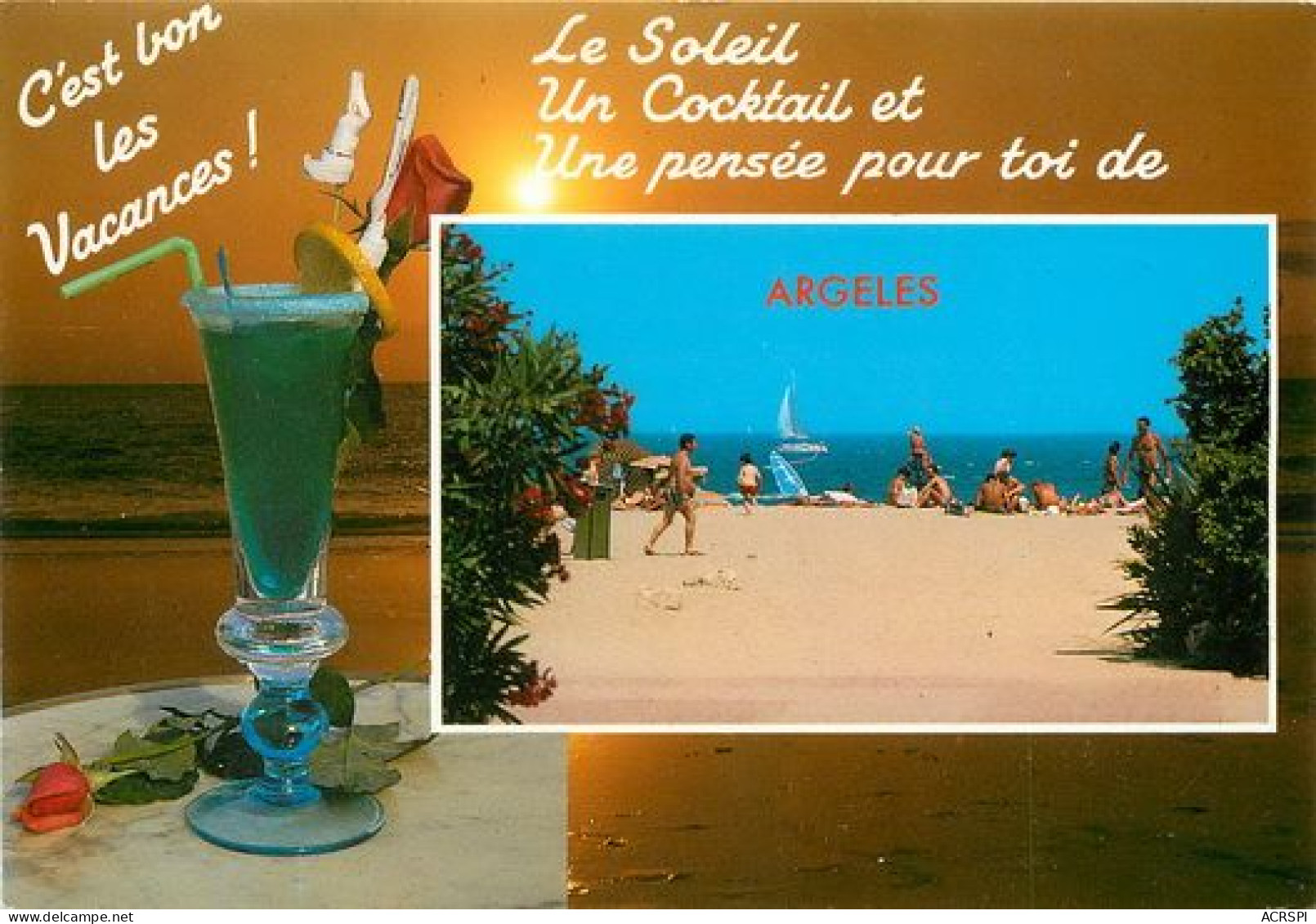 ARGELES SUR MER  Un Cocktail  21   (scan Recto-verso)MA2048Bis - Argeles Sur Mer