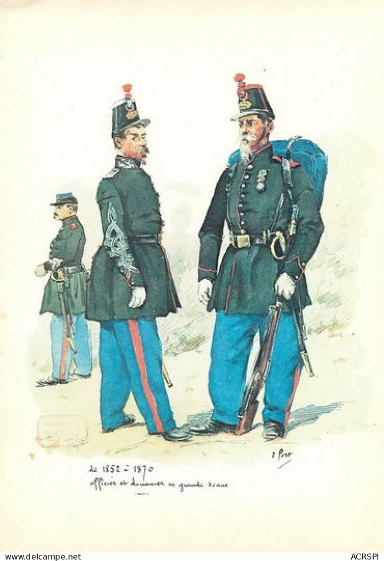 DOUANE  1852 1870  Officier Et Douanier En Grande Tenue  52 (scan Recto-verso)MA2062Ter - Zoll