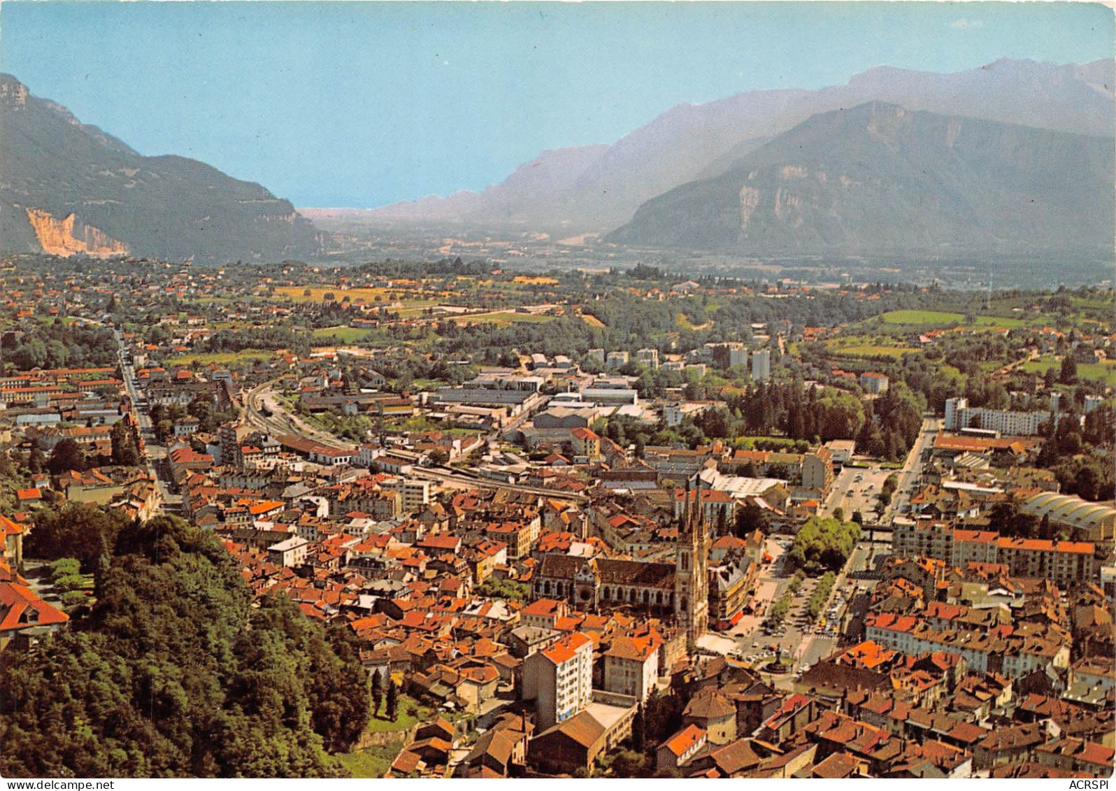 VOIRON CHARTREUSE Vue Generale Au Fond La Trouee De Grenoble Et Le Vercors 23(scan Recto-verso) MA2063 - Voiron