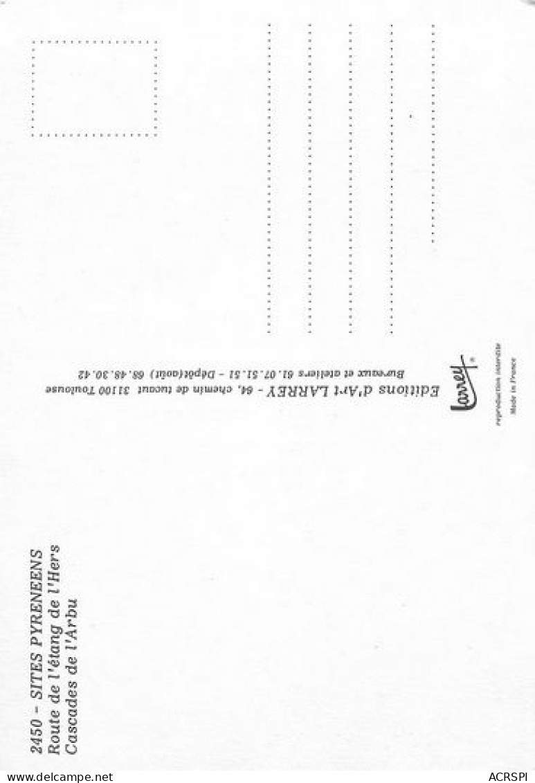 étang De Lers Ou De L'Hers Cascades De L' ARBU  à PORT Vallée D'Oust - Vallée De Massat   41 (scan Recto-verso)MA2062Ter - Autres & Non Classés