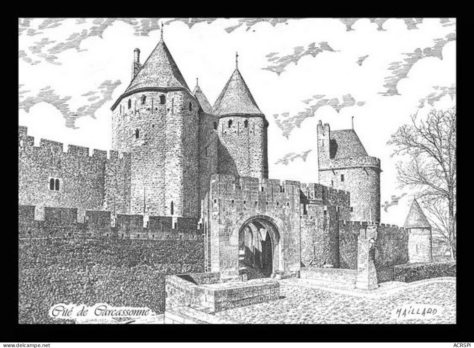 CARCASSONNE  Dessin De MAILLARD  16  (scan Recto-verso)MA2062Bis - Carcassonne