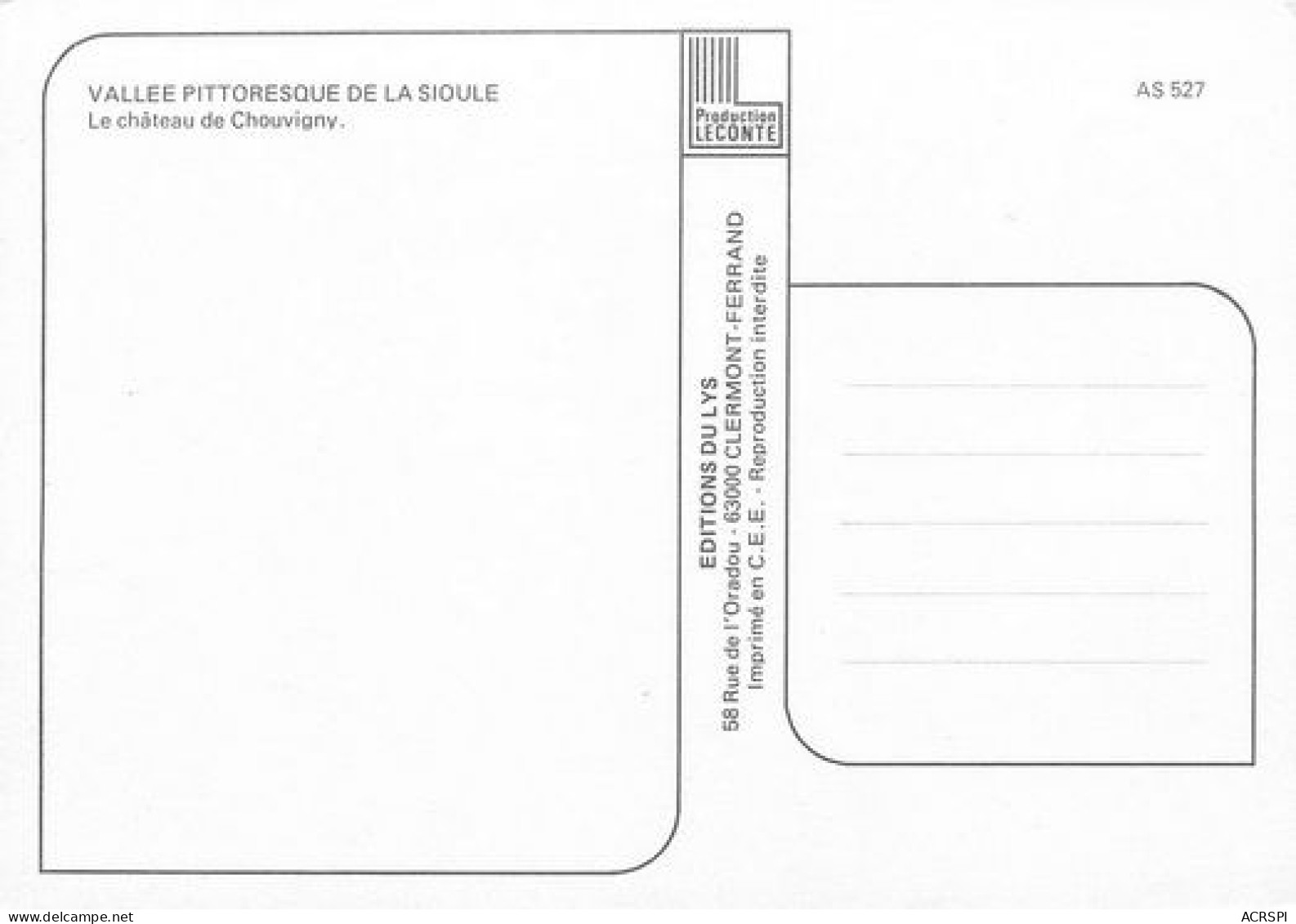 Chouvigny  Allier Le Chateau   30   (scan Recto-verso)MA2060Ter - Altri & Non Classificati