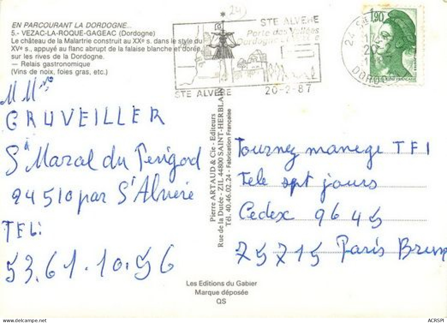 La Roque Gageac  42   (scan Recto-verso)MA2060Bis - Sarlat La Caneda