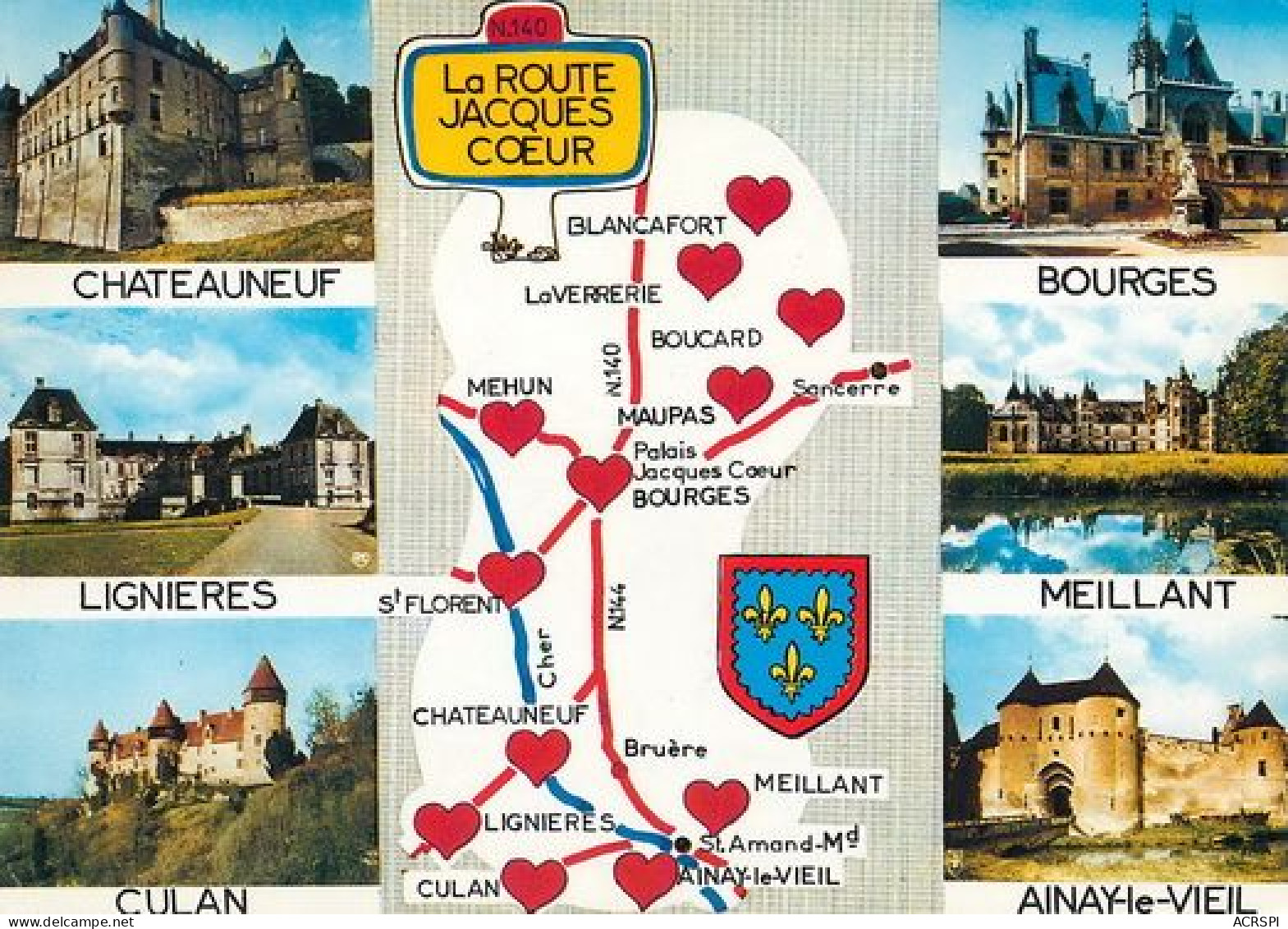 Route Jacques COEUR N140 BOURGES  7   (scan Recto-verso)MA2060Bis - Bourges