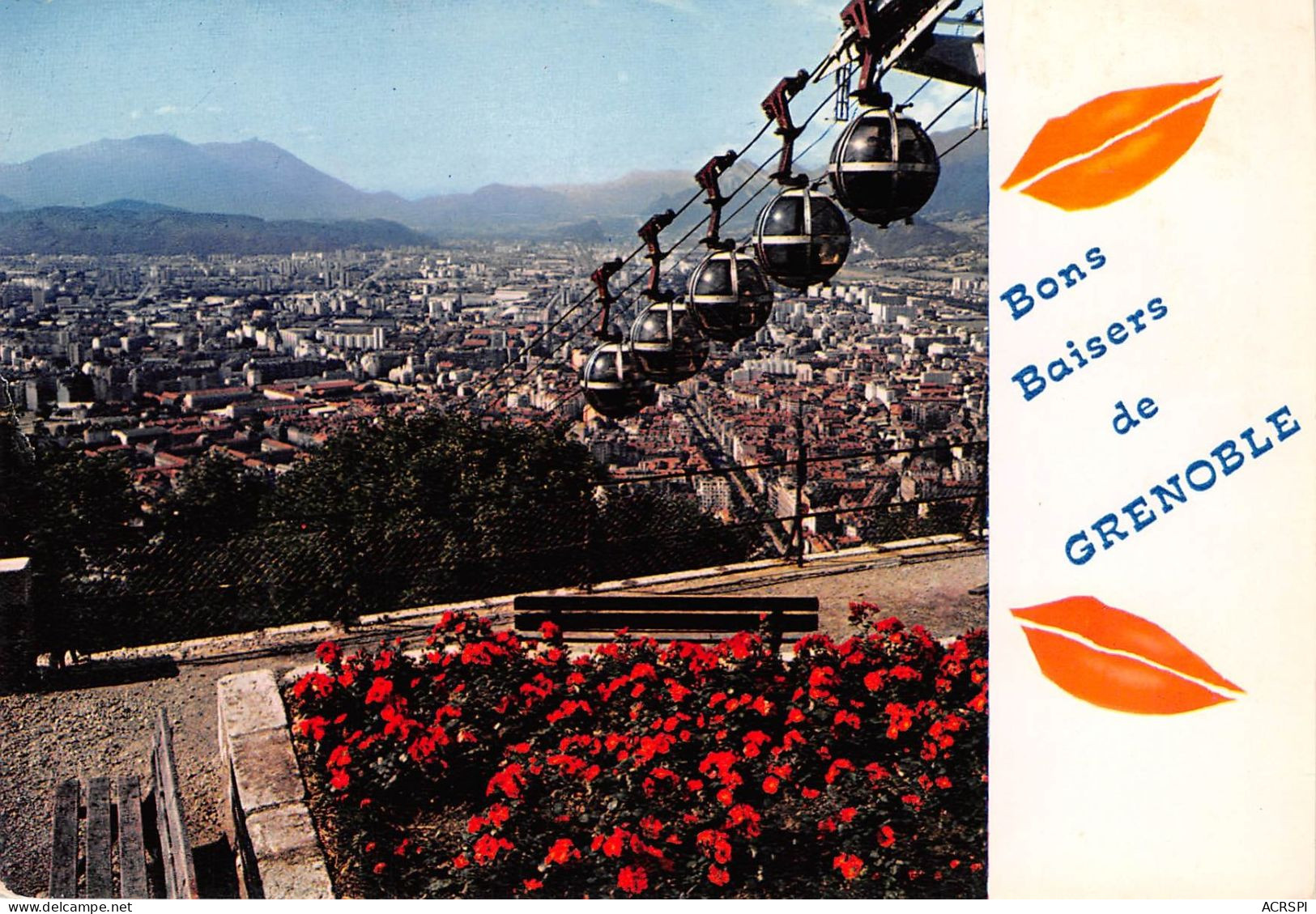 GRENOBLE Panorama Sur La Ville Vu Du Telepherique De La Bastille 3(scan Recto-verso) MA2059 - Grenoble