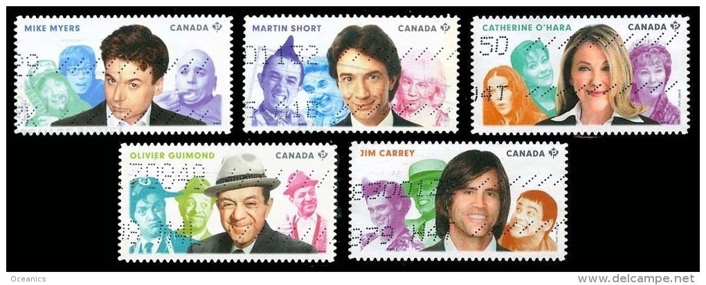 Canada (Scott No.2773-77 - Célèbres Humoristes Canadiens / Great Canadian Comedians) (o) Série / Set - Gebraucht